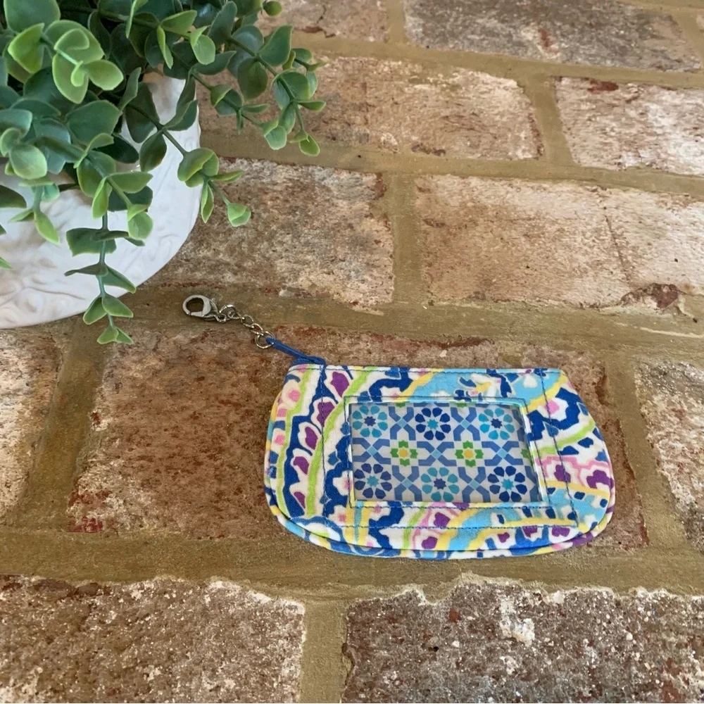 Vera Bradley | Colorful Patterned Coin Purse | Capri Blue - Picture 3 of 7